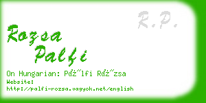 rozsa palfi business card
